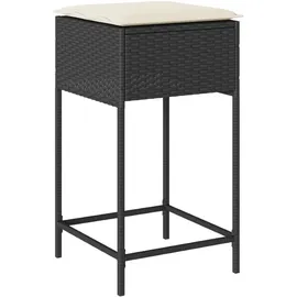 vidaXL Gartenbar Set 3-tlg. Schwarz