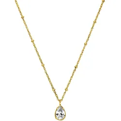 Purelei Kette Felice mit weißem Schmuckstein in Tropfenform Gold Damen 