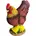Relaxdays Huhn Glucke mit Küken Gartendeko wetterfest authentisch Kunstharz Tierfigur 24 cm hoch bunt