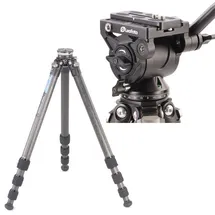 leofoto Carbon-Dreibeinstativ LS-324CEX Ranger mit Nivellierbasis + Videoneiger BV-10