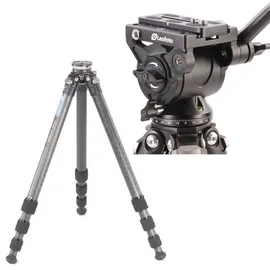 leofoto Carbon-Dreibeinstativ LS-324CEX Ranger mit Nivellierbasis + Videoneiger BV-10