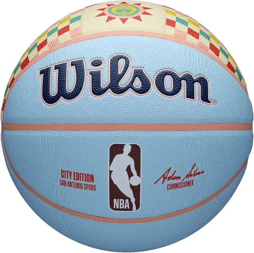 Wilson NBA Team City Collektor SAN SPUR Ball 2024 Blau