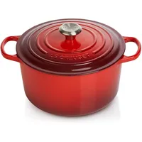 Le Creuset Signature Bräter 26 cm rund hoch kirschrot