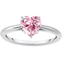 Thomas Sabo TR2476-051-9 Damen-Ring Pinkfarbenes Herz Silber, 56/17,8