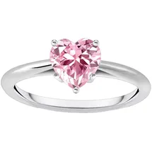 Thomas Sabo TR2476-051-9 Damen-Ring Pinkfarbenes Herz Silber, 56/17,8