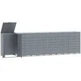 deluke Mülltonnenbox GORILO 414 x 117 x 79 cm grau