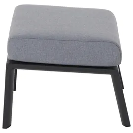 Siena Garden Valencia Loungehocker matt anthrazit / Weiß