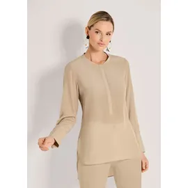 Madeleine Hemdbluse mit kragenlosem Design cappuccino 34