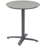 dasmöbelwerk Gartentisch, Anthrazit, Metall, Rund, 70x70x70 cm, Gartenmöbel, Gartentische, Gartentische