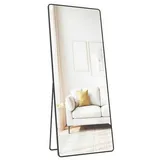 Boxxx Standspiegel, Schwarz, Metall, Glas, rechteckig, 60x165x33 cm, Ganzkörperspiegel, Spiegel, Standspiegel