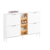 SoBuy Schuhschrank 126 x 85 x 19 cm weiß