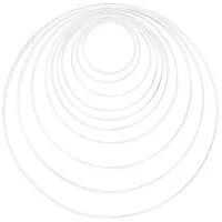 Rayher Metallring 10 Stück 10 Größen sortiert weiß beschichtet Stärke ca. 3 mm