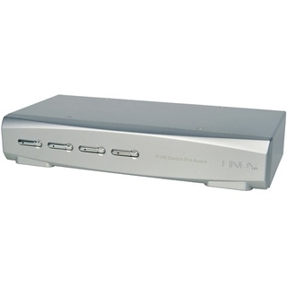 Lindy 39305 4 Port DisplayPort 1.2, USB 2.0 & Audio KVM Switch Pro