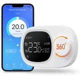 Smart WiFi Thermostat for Gas Boiler with Heating and Cooling. Wall Thermostat, Battery Operated, Surface Mounted. Supports Alexa, Google Home Voice Control and Smart Life App Remote Control