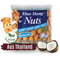 Khao Shong – Geröstete Erdnüsse im Teigmantel mit Kokos überbacken - Exotisch-süßer Asia Snack & Süßigkeit - Original aus Thailand - 1 x 185 g