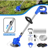 Akku Rasenmäher 21v Mäher Akku Rasenmäher Elektro Rasenmäher 10000r/min + 2x 1500mah