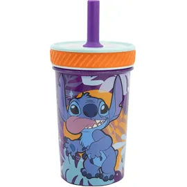 Disney Kunststoffbecher mit Strohhalm 0,37 l Lila