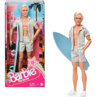 Barbie Ken-Puppe zum Barbie-Spielfilm mit gestreiftem Strand-Outfit in Pastellrosa