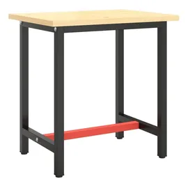 vidaXL Tischgestell Metall 70x50x79 cm Mattschwarz/Mattrot
