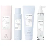 Kerasilk Haarpflege-Set Anti-Schuppen Shampoo + Serum + Peeling + Foundation, Set, 4-tlg., vegan