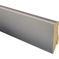  Sockelleiste MDF K58 D foliert Edelstahl Gebürstet 58 mm