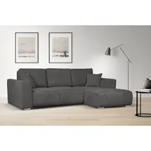OTTO home Ecksofa OTTO HOME "BEATRICE optionale Schlafsofa mit Bettkasten, B/T/H: 265/170/86 cm", grau, B:265cm H:86cm T:170cm, 100% Polyester, Sofas, Ecksofa, L-Form, wahlweise auch mit Bettfunktion und Bettkasten