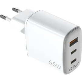 CELLY UPTC1USB2USBC65, Drinnen, USB, Weiß