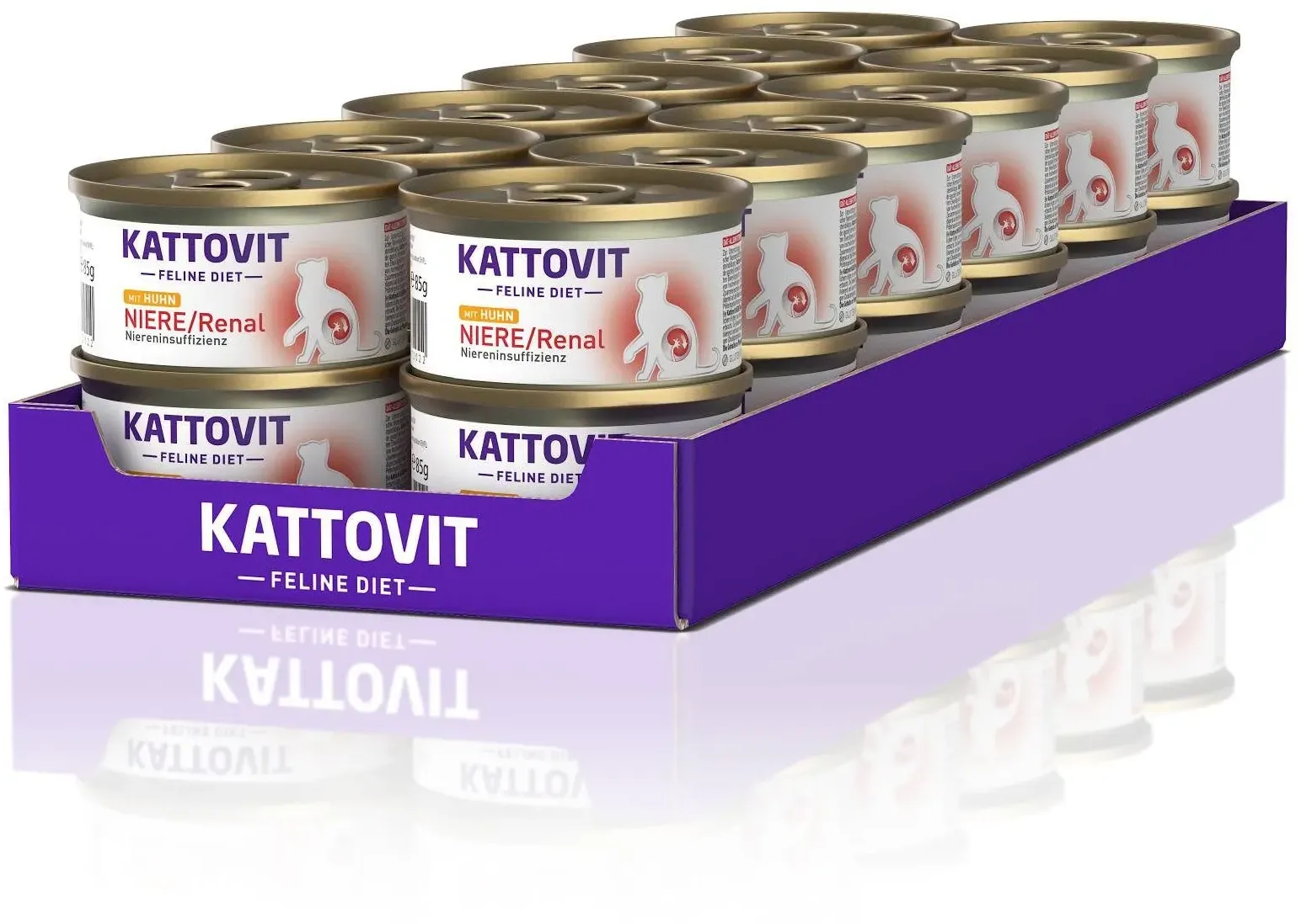 Kattovit Niere-Renal Huhn Futter 12x85 g