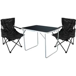 3-tlg Camping Set Gartenmöbel Campingtisch  2 Campingstuhl Klappstuhl