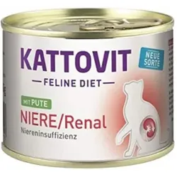 Katzen - Nassfutter KATTOVIT Feline Diet Niere/Renal Pute, 185 g