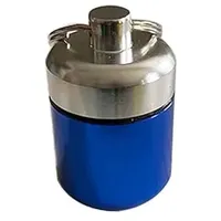 2 Stück Pillendose Schlüsselanhänger, Aluminium Pillenbox Schlüsselbund Aufbewahrungsbox Wasserdichte Tablettendose Schlüsselring Pillenflasche Klein Kapsel Pillendose für Reise Camping,Dunkelblau