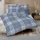 KAEPPEL Pure Kariert Blau 155 x 220 cm + 80 x 80 cm