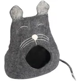 Katzenhöhle Schläfrige Katze grau Katzenhaus