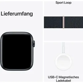 Apple Watch SE 2023 GPS 44 mm Aluminiumgehäuse mitternacht, Sport Loop mitternacht