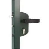 Locinox Gittertorschloss LAKZ4040 P1L, für 40 mm Vierkantrohr, Aluminium RAL7040