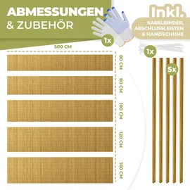 Kesser Balkonverkleidung 120 x 500 cm Braun PVC
