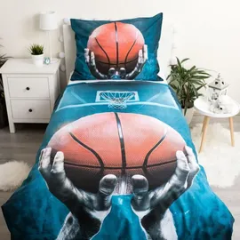 Basketball Bettwäsche Basketball Schwarz 140 x 200 cm + 70 x 90 cm