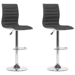 Set mit 2 Barstühlen LUCERNE drehbar Schwarz