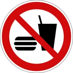 Eichner Verbotsschild Essen und Trinken verboten