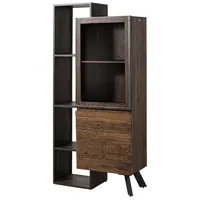 Massivmoebel24 Standvitrine #03 (Vitrine Akazie / Altholz 90x40x183 braun