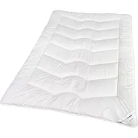 Traumschloss Faserbettdecke Premium Bettdecke Microfaser Polyesterfaser - weiß Duo-Bett 155x220 warm