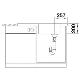 Blanco Faron XL 6 S links Silgranit anthrazit Handbetätigung 1000 x 500 mm
