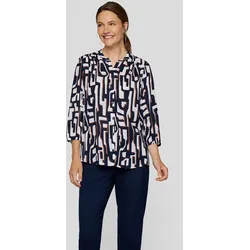 Rabe Druckbluse, mit Minimal-Print und Knopfleiste Rabe pazifik 38