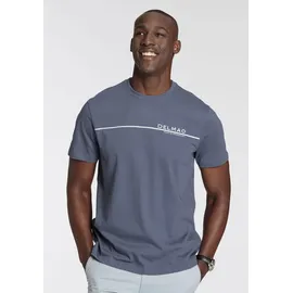 delmao T-Shirt Kurzarm, mit coolem Print, Rundhalsausschnitt, aus 100% Baumwolle blau 4XL (68/70)