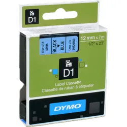 Dymo Originalband 45016  schwarz auf blau  12mm x 7m