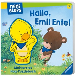 Ministeps: Hallo  Emil Ente! Mein Erstes Holzpuzzle-Buch - Kathrin Lena Orso  Pappband