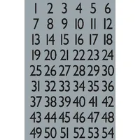Herma 4134 Nummernetiketten 1-100 13 x 12 mm Silber,