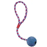 Nobby Vollgummi Ball mit Glocke und Seil 5 cm