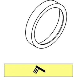 Ideal Standard Dekorring DEA, mit Symbol Handbrause A860855AA Armaturenmodule, Chrom