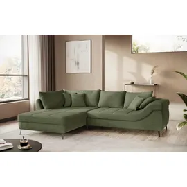 Mr. Couch Ecksofa »Portofino, L-Form« Mit Kaltschaumpolsterung, bis 140 kg belastbar grün